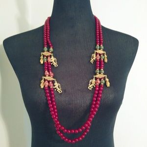 Chinese Inspired Beaded w/ Gold 🐅/Tassel N